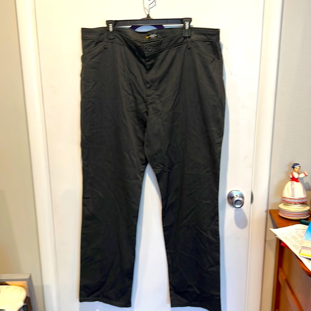 Lee Straight Leg Grey Mid Rise Flat Front Pants 20x20